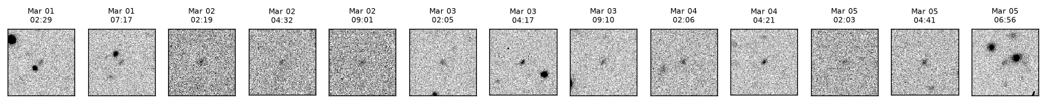 Close-ups of all 13 detections