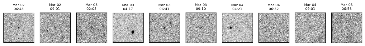 Close-ups of all 10 detections